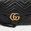 GUCCI Marmont Matelassé Schultertasche mit Webriemen Schwarz 160480556 [P]