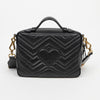 GUCCI Marmont Matelassé Schultertasche mit Webriemen Schwarz 160480556 [P]