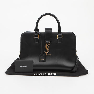 SAINT LAURENT スモール ブラック カバス トート ショルダーバッグ ゴールド 160488754 [P]