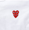 Comme Des Garcons 2 PLAY Red Double Heart Patch Unisex Short Sleeve T-shirt 149504662 [P]
