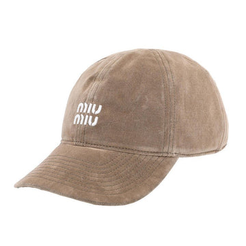Miu Miu Embroidered Logo Velvet Baseball Cap 144732990 [P]