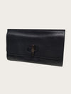 GUCCI Schwarze Leder Bamboo Daily Clutch 160701743 [P]