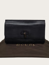 GUCCI Schwarze Leder Bamboo Daily Clutch 160701743 [P]
