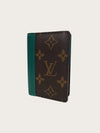 LOUIS VUITTON Borneo Grüne Monogramm Macassar Pocket Organizer 160701787 [P]