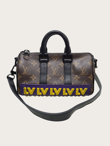 Louis Vuitton Monogram Rubber Logo Keepall Crossbody Bag 160701914 [P]