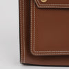 Burberry Topstitch Pocket Leather Mini Tote Bag Brown 158669579 [P]