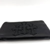 CHROME HEARTS Lederpatch Triple Cross Reißverschluss Geldbörse 160702682 [P]