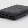 LOUIS VUITTON Monogram Prägung Leder Geldbörse Schwarz 158796167 [P]