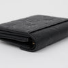 LOUIS VUITTON Monogram Prägung Leder Geldbörse Schwarz 158796167 [P]