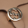 GUCCI Interlocking Leder Top Handle Ketten Schultertasche Rosé Beige 158797476 [P]