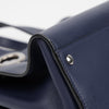 BURBERRY レザーシルバークレストグロメットネイビートートバッグ 159252770 [P]