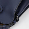 BURBERRY レザーシルバークレストグロメットネイビートートバッグ 159252770 [P]