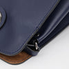 BURBERRY レザーシルバークレストグロメットネイビートートバッグ 159252770 [P]