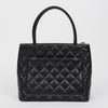 CHANEL Caviar Skin Coin Tote Bag Black 159662049 [P]