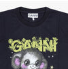 GANNI モンキー ロゴ レディース 半袖Tシャツ 157223358 [P]