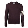 Thom Browne Diagonal Armband Crew Neck Pullover Wool Knit Burgundy 01085 614 151784313 [P]