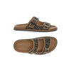 FENDI 26FW FF Jacquard-Stoffsandalen Braun 7X1604 AJZF F1ICN 160713952 [P]