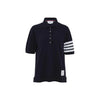 THOM BROWNE Klassisches Poloshirt mit kurzen Ärmeln in Navy 160713953 [P]