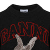 GANNI Grauer Bunny Grafik Strickpullover 153747543 [P]