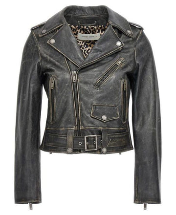 Golden Goose Leather Biker Jacket 151056460 [P]