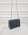 Miu Miu Matelassé Crystal Denim Shoulder Bag 5BP065 160749302 [P]
