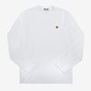 Comme Des Garcons PLAY Small Red Heart Patch Unisex Long Sleeve T-shirt 144598608 [P]