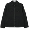STONE ISLAND メンズチェストポケットストレッチサテンオーバーシャツジャケット（ブラック）L2S15 1200010 S0012 V0029 158643261 [P]