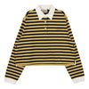 MIU MIU ストライプ ロゴ ポロ Tシャツ 146880103 [P]