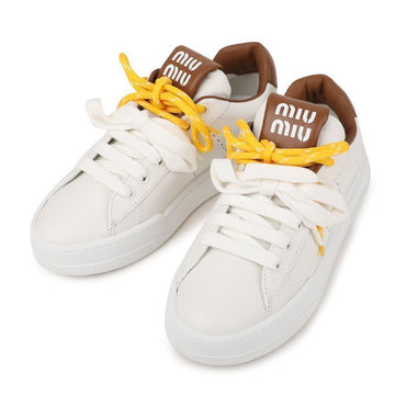 MIU MIU レザー スニーカー 5E387E-3L48-F0TPR 148993088 [P]