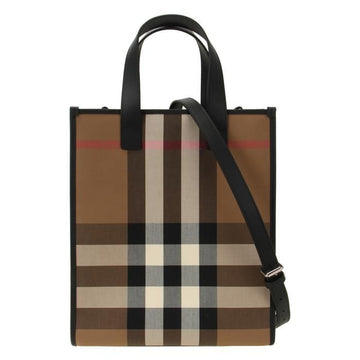 BURBERRY Kanvas-Check kleine Buch-Tote-Tasche 160754814 [P]