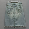 MIU MIU Denimrock mit Logo-Patch (28) 160754864 [P]