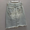 MIU MIU Denimrock mit Logo-Patch (28) 160754864 [P]