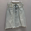 MIU MIU Denimrock mit Logo-Patch (28) 160754864 [P]