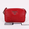 Prada Red Diagram Silver Chain Shoulder Bag 1BH083 160754898 [P]