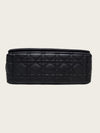 DIOR Schwarze Cannage Goldene Karo-Tasche Medium 160755389 [P]
