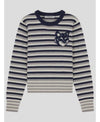 Maison Kitsune Fox Head Intarsia Stripe Regular NW00804KM0329 B481 152200985 [P]