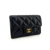 CHANEL Classic Caviar Card Holder with Gold Embellishment 160755822 [P]