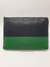 CELINE Zweifarbige Clutch (Grün/Schwarz) 160755890 [P]