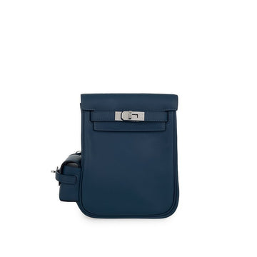 Hermes Kelly Jump Blue Drusé with Silver Hardware W Stamp 5HB0184 133627389 [P]