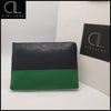 CELINE Zweifarbige Clutch (Grün/Schwarz) 160755890 [P]