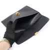 Alexander McQueen Black Grained Calfskin Skull Envelope Clutch 358701 160756322 [P]