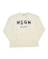 MSGM Brushed Logo Long Sleeve T-Shirt 152204725 [P]