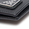 PRADA 2MO004 Schwarze Saffiano Emaille Dreieckslogo Geldbörse 160756428 [P]