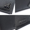PRADA 2MO004 Schwarze Saffiano Emaille Dreieckslogo Geldbörse 160756428 [P]