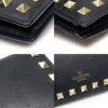 Valentino Black Calfskin Rockstud Wallet 160756438 [P]