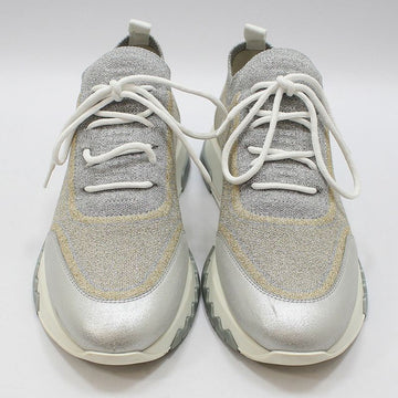 HERMES Metallic Strick Sneaker 37 160757117 [P]