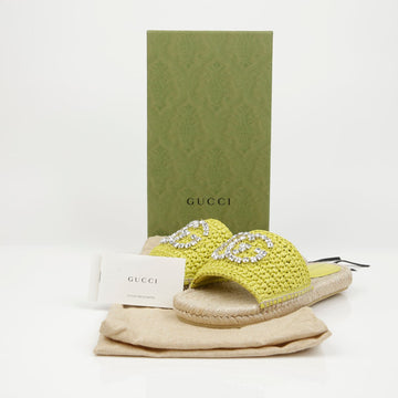 Gucci GG Espadrille Slippers 37.5 160497665 [P]