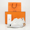 Hermes Bouncing Women's White Brown 38.5 160615396 [P]