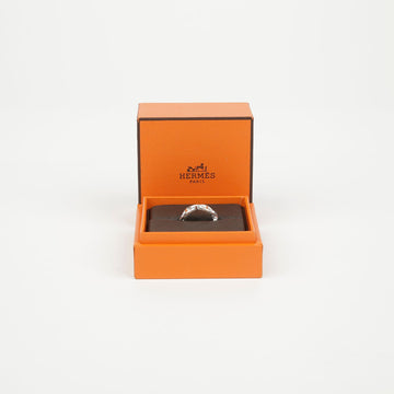 Hermes Small Chandal Enchaine Ring Silver 160615418 [P]