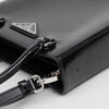 Prada Triangle Logo Small Brushed Leather Tote Bag Black 160620112 [P]